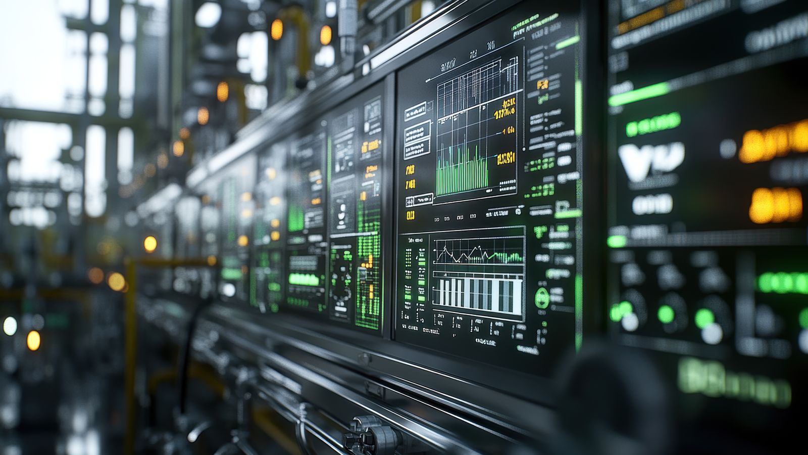 Server rack with deployment monitoring dashboards