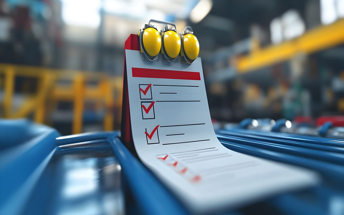 Production deployment checklist document with verification items